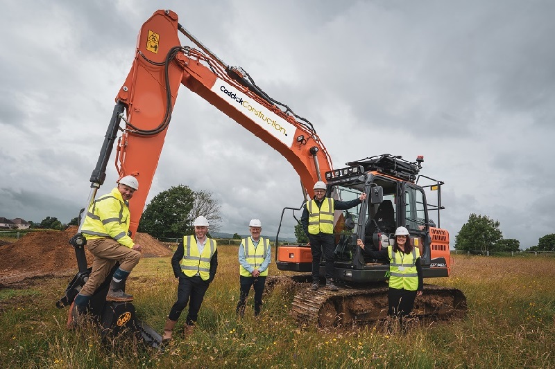 Pilsley development digger on site