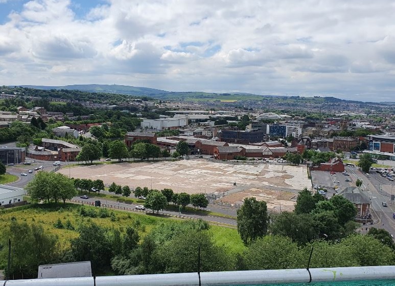 View of Blackburn from Bowland House roof