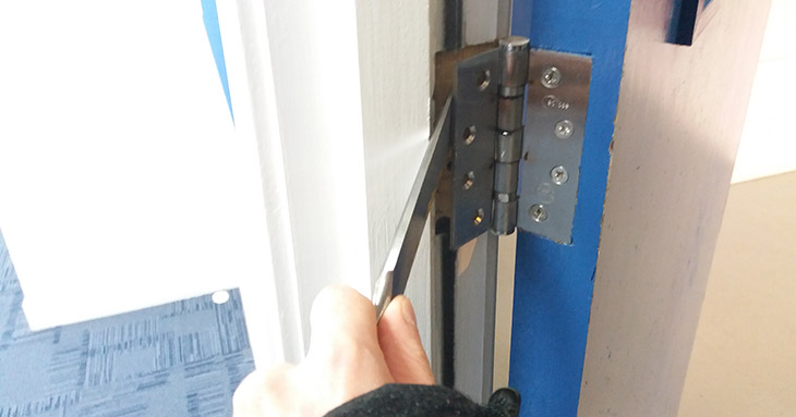 Door hinge plate