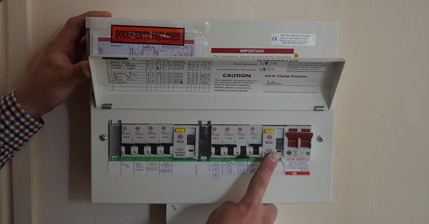 Image showing operation of a trip switch