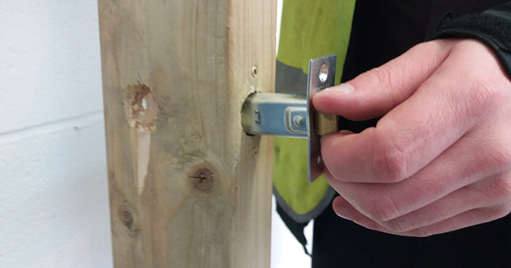 Removal of the door latch