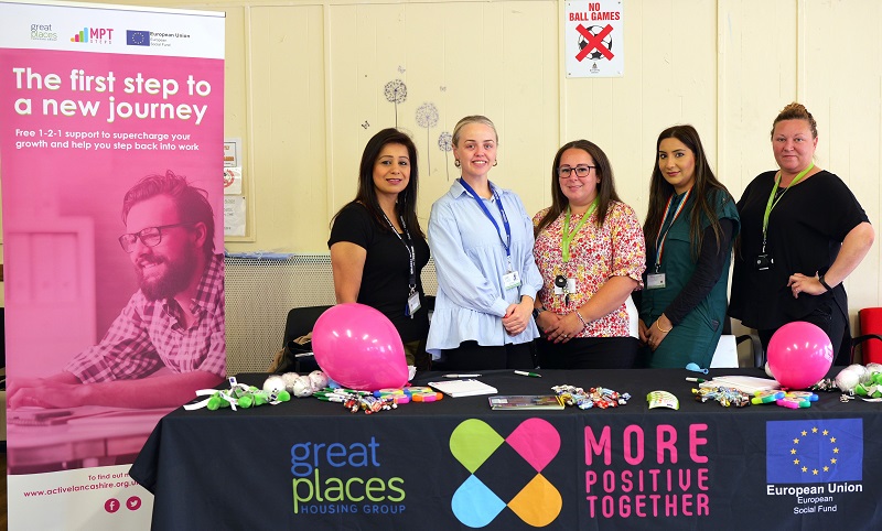 Members of the Great Places and More Positive Together team at Mill Hill Community Centre.