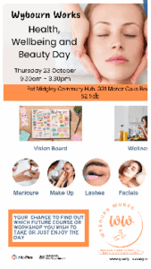 Health wellbeing and beauty event poster
